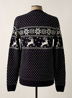 Pull tissage jacquard manches longues bleu TIFFOSI homme