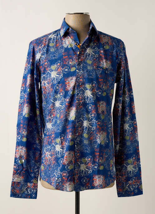 Chemise manches longues bleu REDMOND pour homme