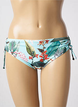 Bas de maillot de bain imprimé fantaisie culotte bleu LAGON BLEU femme
