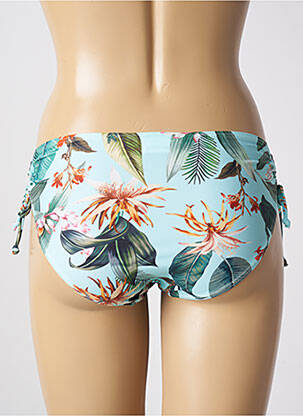 Bas de maillot de bain imprimé fantaisie culotte bleu LAGON BLEU femme