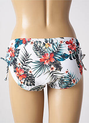 Bas de maillot de bain imprimé fantaisie culotte blanc OLYMPIA femme