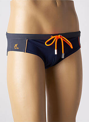 Slip de bain fermeture liens à nouer bleu RAMATUELLE homme