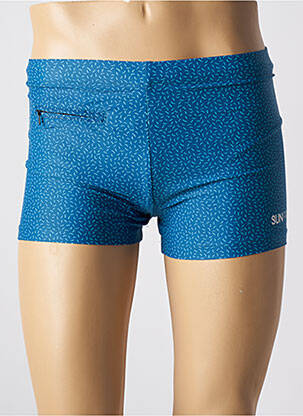 Short de bain imprimé fantaisie bleu SUN PROJECT homme