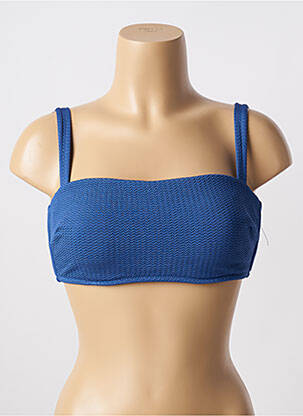 Haut de maillot de bain stretch haut soutien-gorge emboitant bleu SEAFOLLY femme