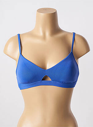 Haut de maillot de bain stretch haut soutien-gorge avec mousse de rembourrage amovible bleu SEAFOLLY femme