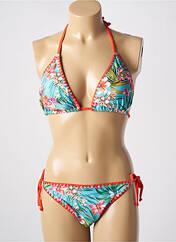 Maillot de bain 2 pièces bleu LAGON BLEU pour femme seconde vue