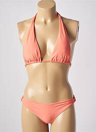 Maillot de bain 2 pièces stretch haut soutien-gorge avec mousse de rembourrage amovible orange RIO DE SOL femme