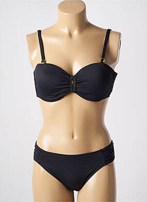 Maillot de bain 2 pièces haut bandeau haut bandeau noir MISS CARAÏBES femme