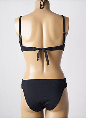 Maillot de bain 2 pièces stretch haut bandeau noir MISS CARAÏBES femme
