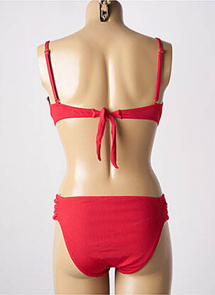 Maillot de bain 2 pièces stretch haut bandeau rouge MISS CARAÏBES femme