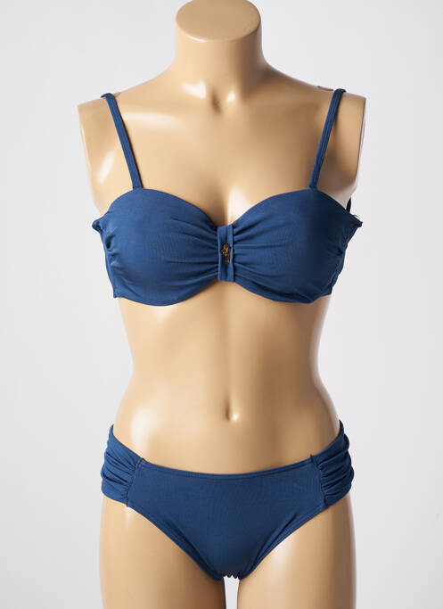 Maillot de bain 2 pièces bleu MISS CARAÏBES pour femme