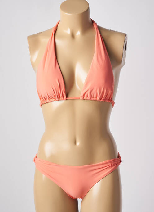 Maillot de bain 2 pièces stretch haut soutien-gorge avec mousse de rembourrage amovible orange RIO DE SOL femme