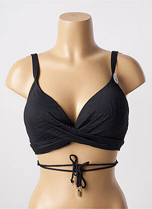 Haut de maillot de bain stretch haut soutien-gorge moulé noir BEACHLIFE femme