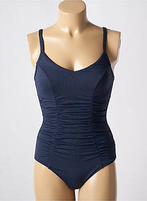 Maillot de bain 1 pièce effet matière satinée bleu SEAFOLLY femme