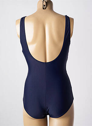 Maillot de bain 1 pièce effet matière satinée haut soutien-gorge moulé bleu YSABEL MORA femme