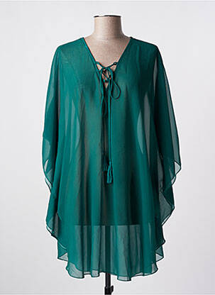 Robe de plage fermeture liens à nouer vert LAGON BLEU femme