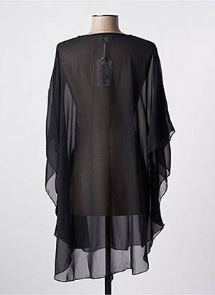 Robe de plage fermeture liens à nouer noir LAGON BLEU femme