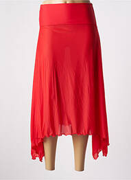 Jupe mi-longue taille normale rouge PLATJA femme