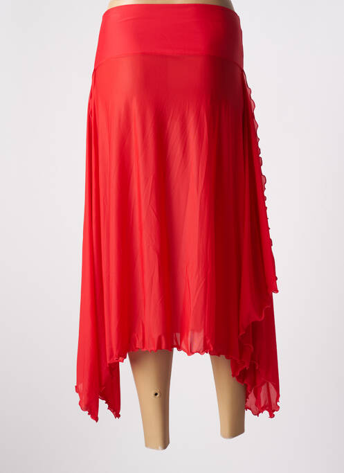 Jupe mi-longue rouge PLATJA pour femme