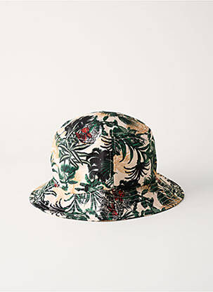 Chapeau tissage popeline vert PROTEST homme