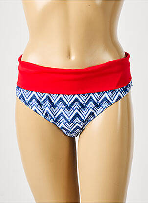 Bas de maillot de bain imprimé fantaisie culotte bleu CALAO femme