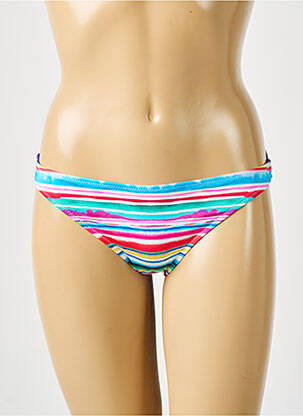 Bas de maillot de bain tissage satiné culotte bleu ROSA FAIA femme