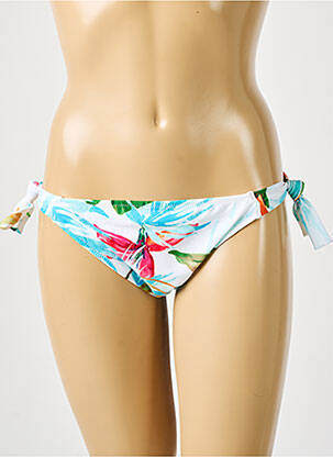 Bas de maillot de bain imprimé fleurs culotte bleu FANTASIE femme