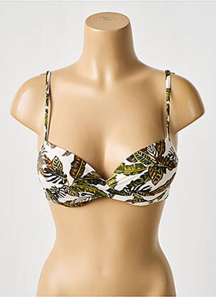 Haut de maillot de bain stretch haut soutien-gorge push-up vert KIWI femme