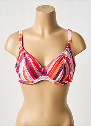 Haut de maillot de bain stretch haut soutien-gorge emboitant rouge FREYA femme