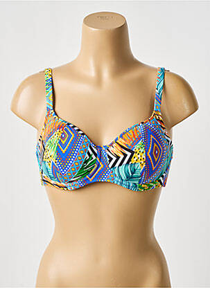 Haut de maillot de bain stretch haut soutien-gorge moulé bleu FREYA femme