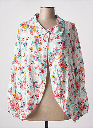 Veste casual col chemisier rouge TENDANCE UNIQUE femme