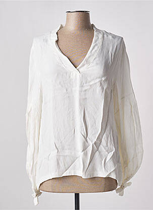 Blouse manches longues manches longues blanc TENDANCE UNIQUE femme