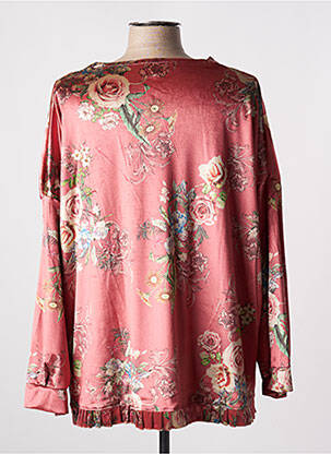 Blouse imprimé fleurs manches longues rose TENDANCE UNIQUE femme