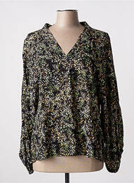 Blouse imprimé fantaisie manches longues noir TENDANCE UNIQUE femme