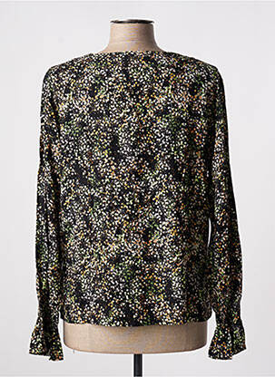 Blouse tissage popeline manches longues noir TENDANCE UNIQUE femme