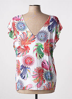Blouse tissage popeline manches courtes rouge TENDANCE UNIQUE femme