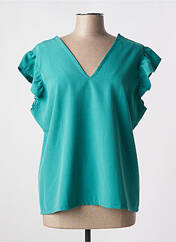 Blouse vert TENDANCE UNIQUE pour femme seconde vue