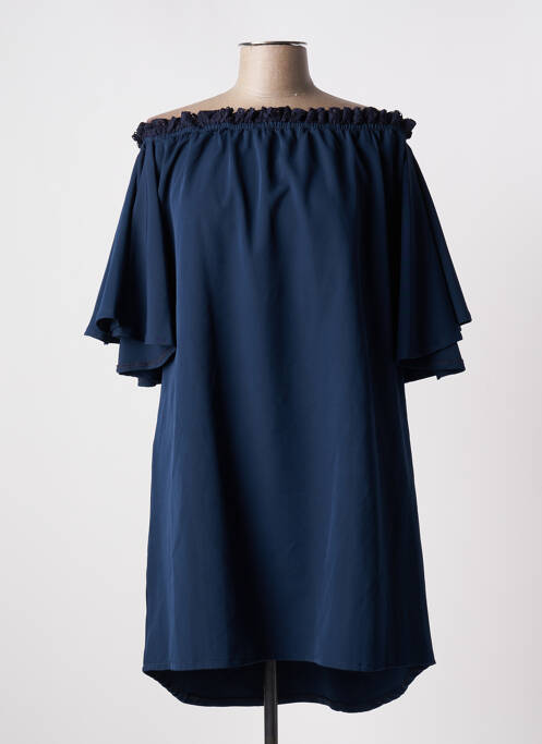 Robe courte bleu TENDANCE UNIQUE pour femme