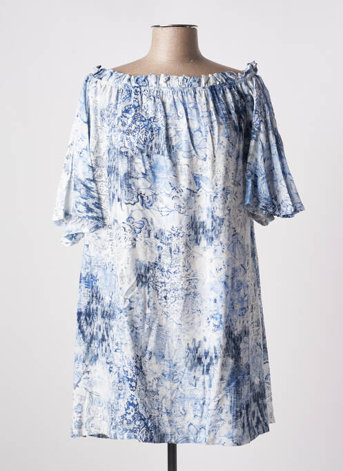 Robe courte bleu TENDANCE UNIQUE pour femme