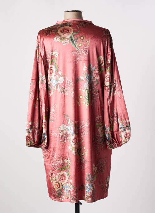 Robe mi-longue rose TENDANCE UNIQUE pour femme