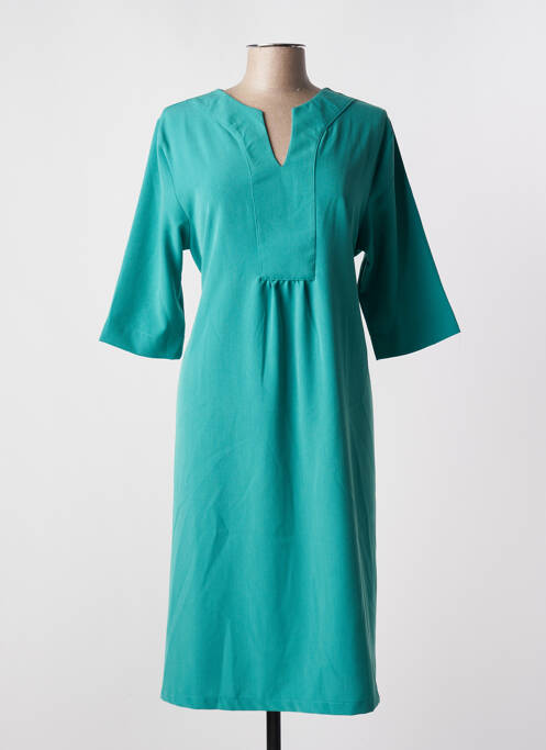 Robe mi-longue vert TENDANCE UNIQUE pour femme