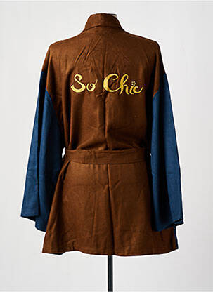 Veste kimono manches longues bleu TENDANCE UNIQUE femme