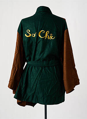 Veste kimono manches longues marron TENDANCE UNIQUE femme