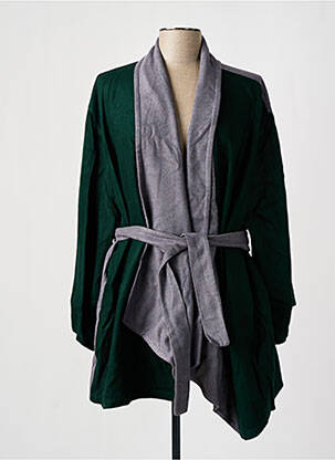Veste kimono manches longues vert TENDANCE UNIQUE femme
