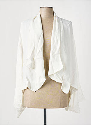Veste casual manches longues blanc TENDANCE UNIQUE femme
