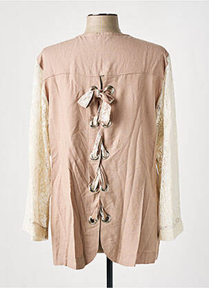Veste casual poches beige TENDANCE UNIQUE femme