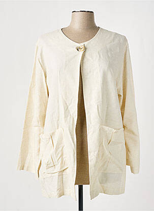Veste casual poches beige TENDANCE UNIQUE femme