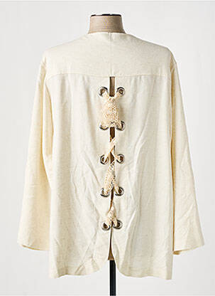 Veste casual poches beige TENDANCE UNIQUE femme