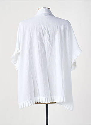 Veste kimono légère et transparente blanc TENDANCE UNIQUE femme