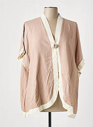Veste casual fermeture boutonnée sur le devant beige TENDANCE UNIQUE femme